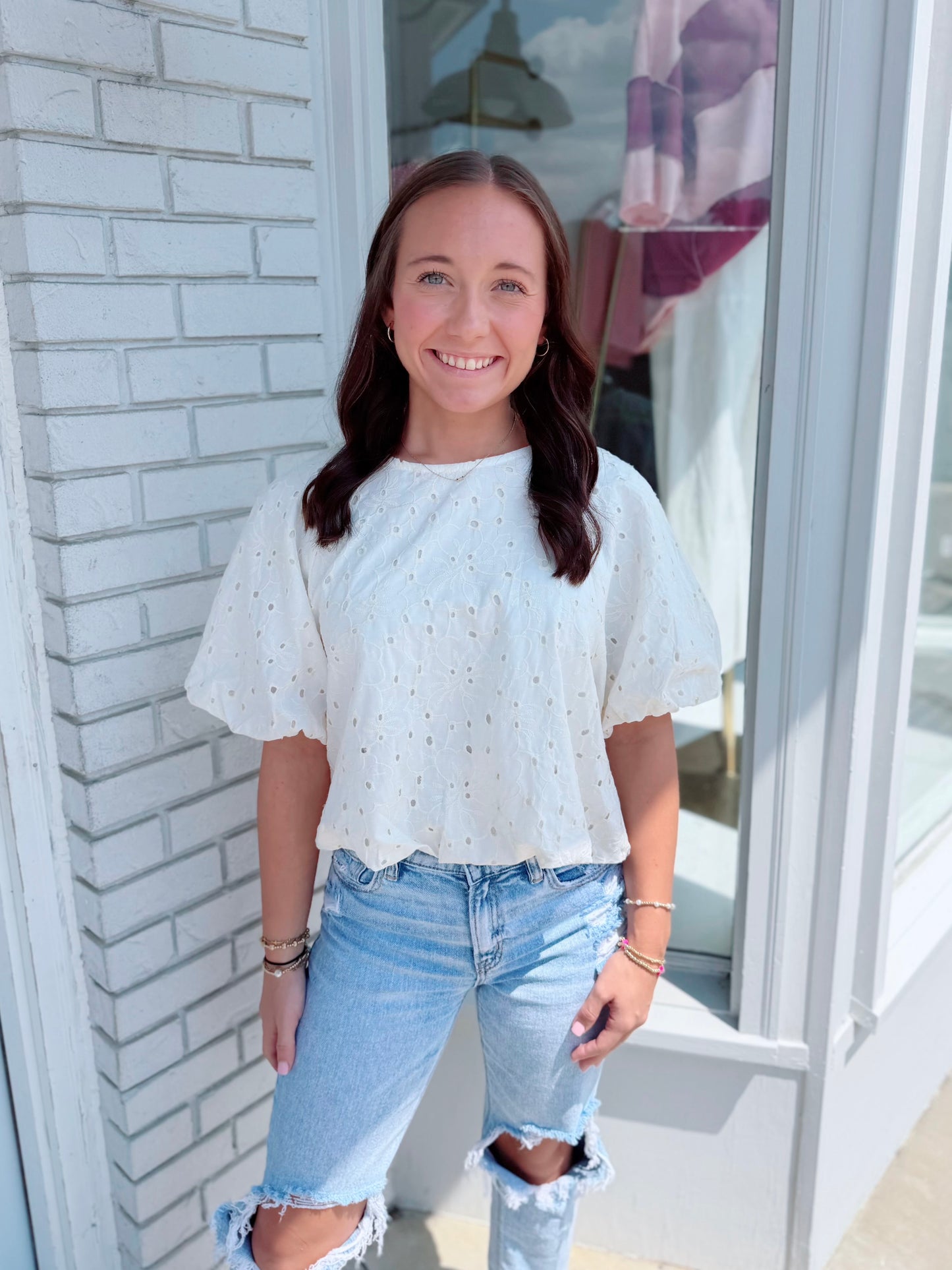 Darling Days Eyelet Top
