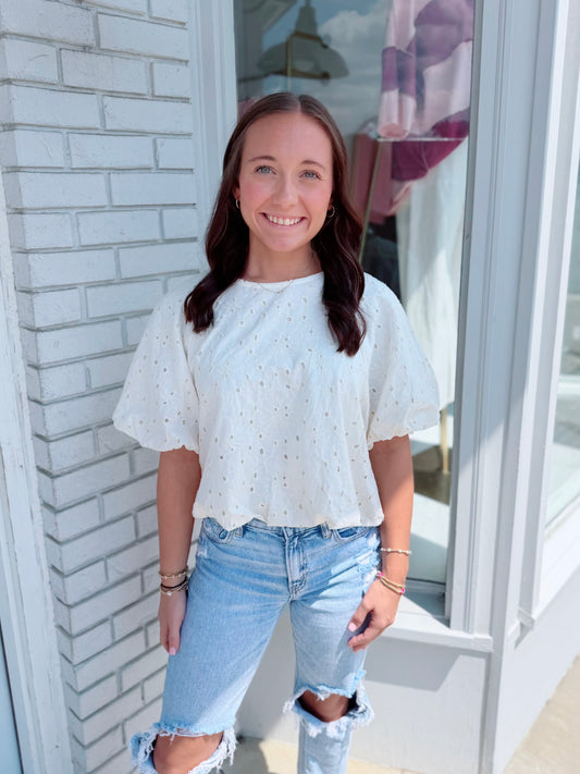Darling Days Eyelet Top