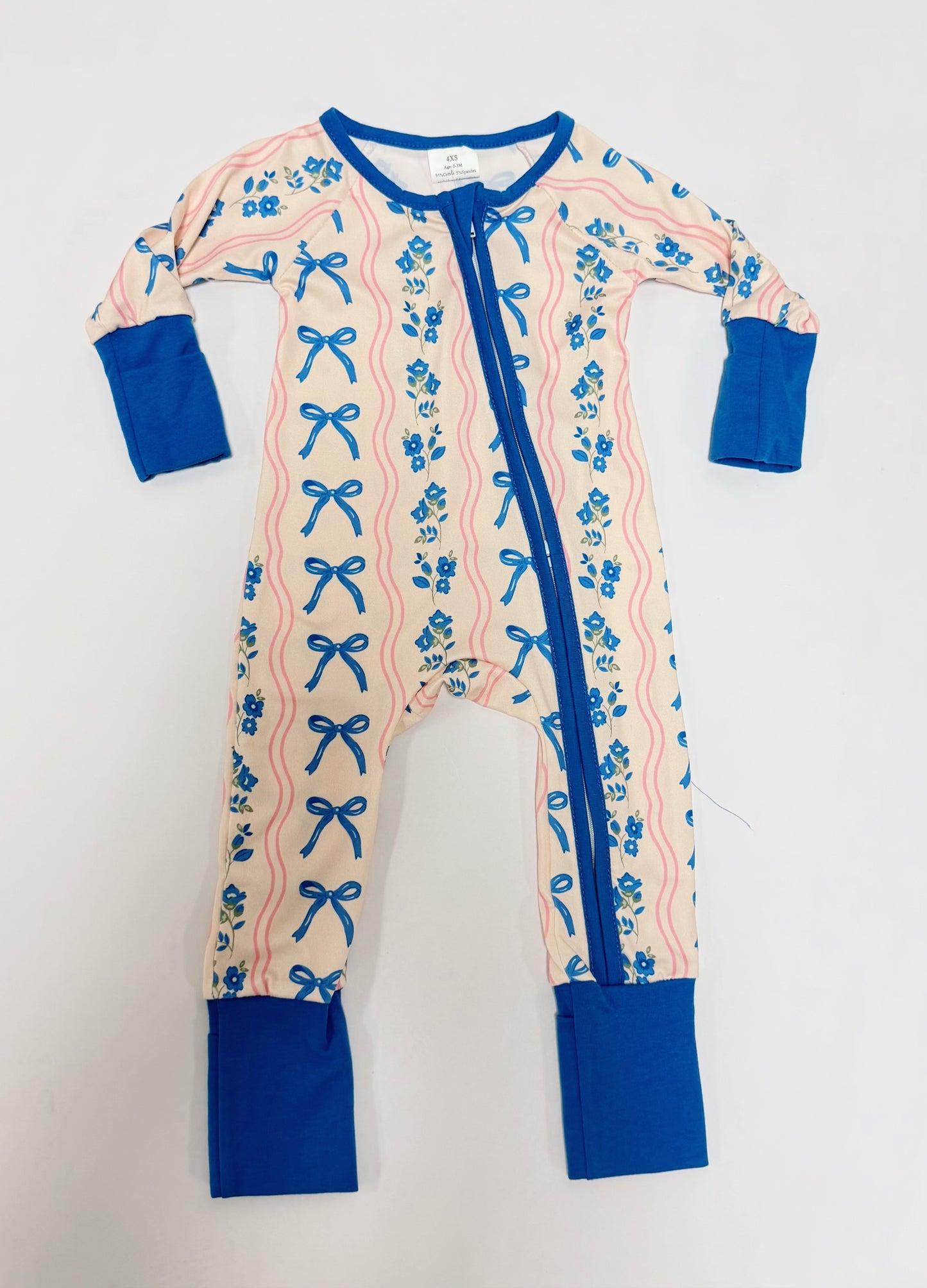 Bluebell Bow Zip Romper