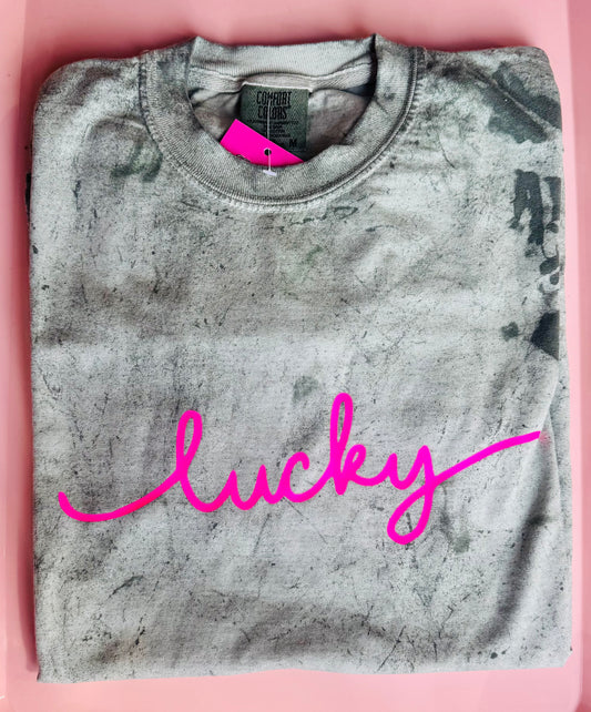 Green Dye Lucky Tee