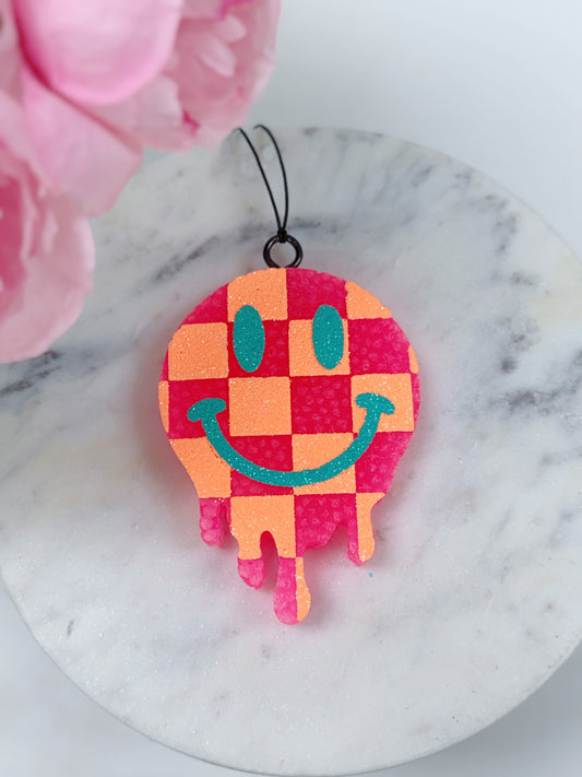 Pink/Orange Smiley Freshie, Volcano