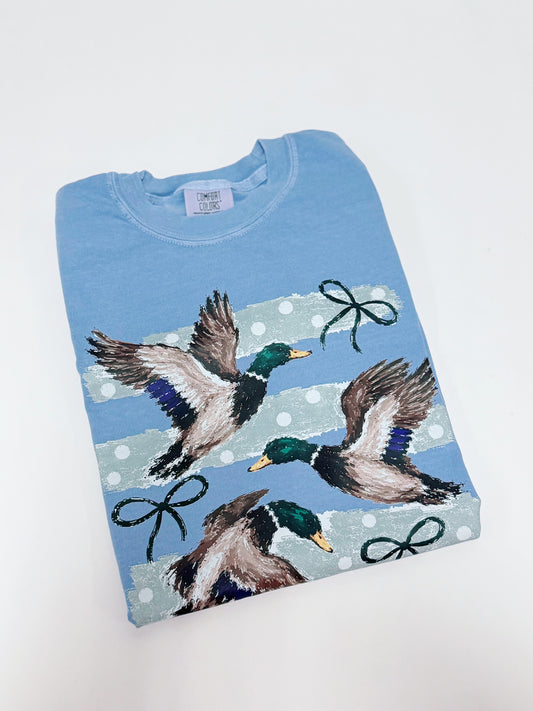 Striped Polka Dot Duck Tee
