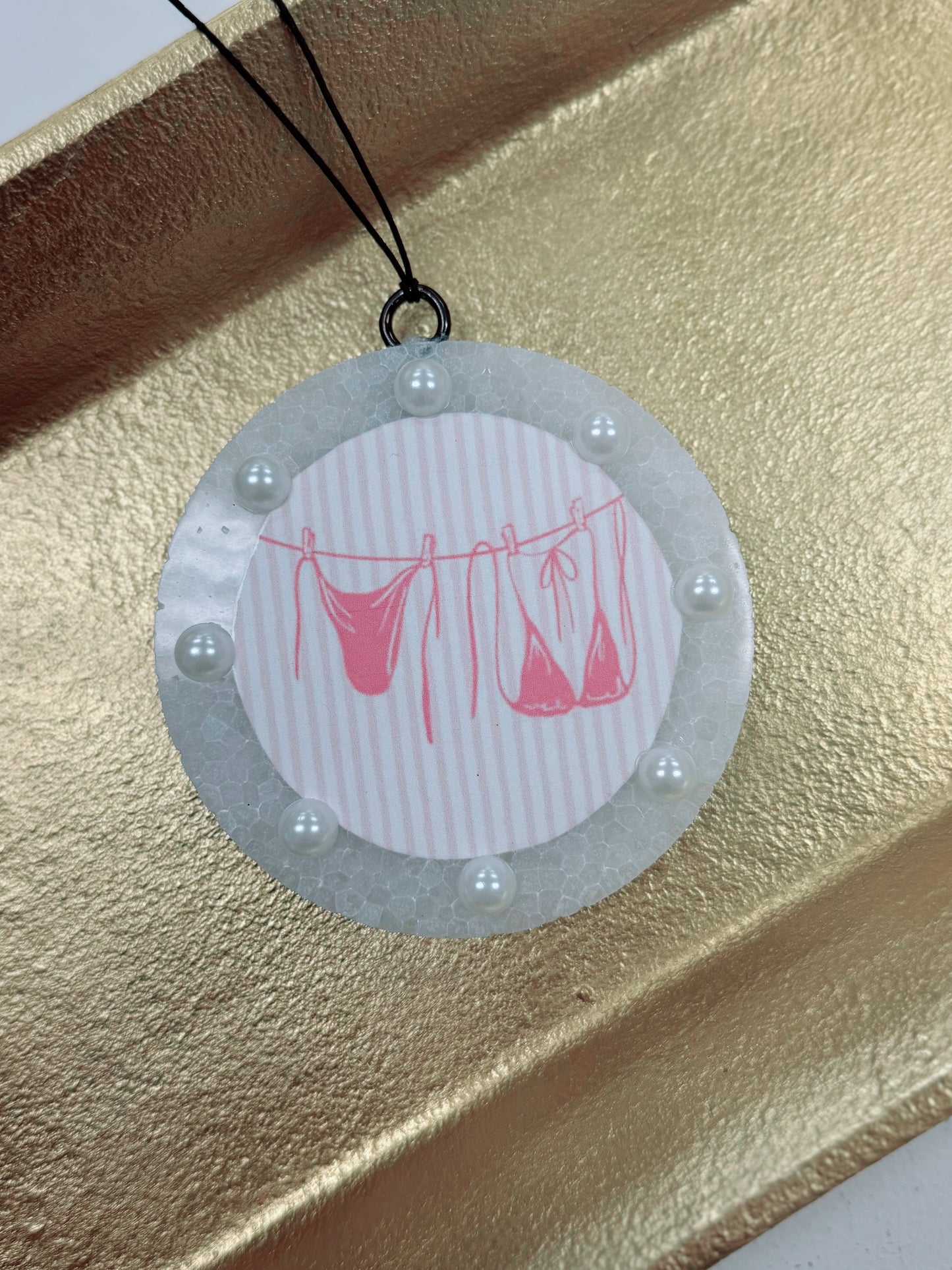 Pink Striped Bikini Freshie, Baccarat Rouge