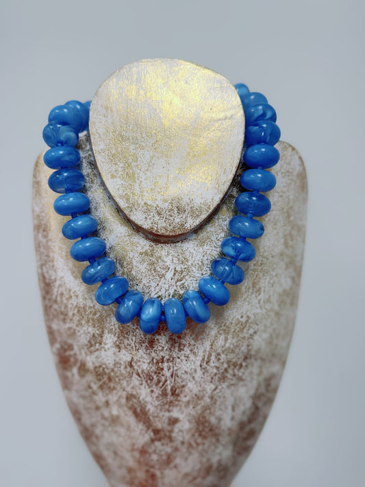 HD Periwinkle Disk Statement Necklace