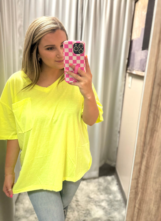 Pop of Lime Oversize Tee