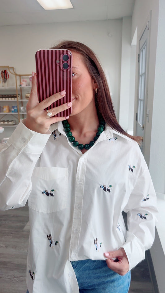 Mallard Button Down (White)
