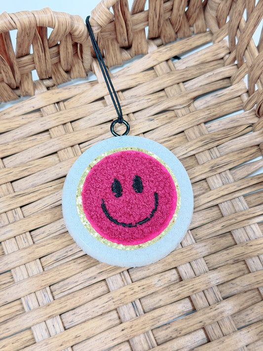 Pink/Gold Mini Smiley Freshie, Bum Bum
