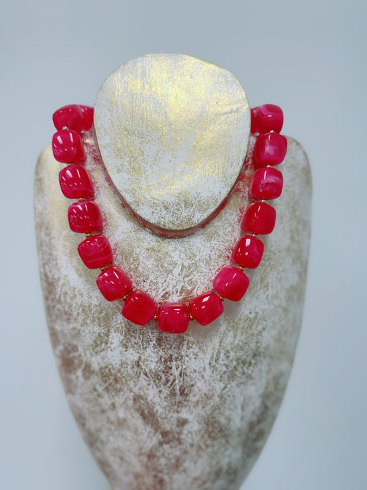 HD Rose Square Statement Necklace