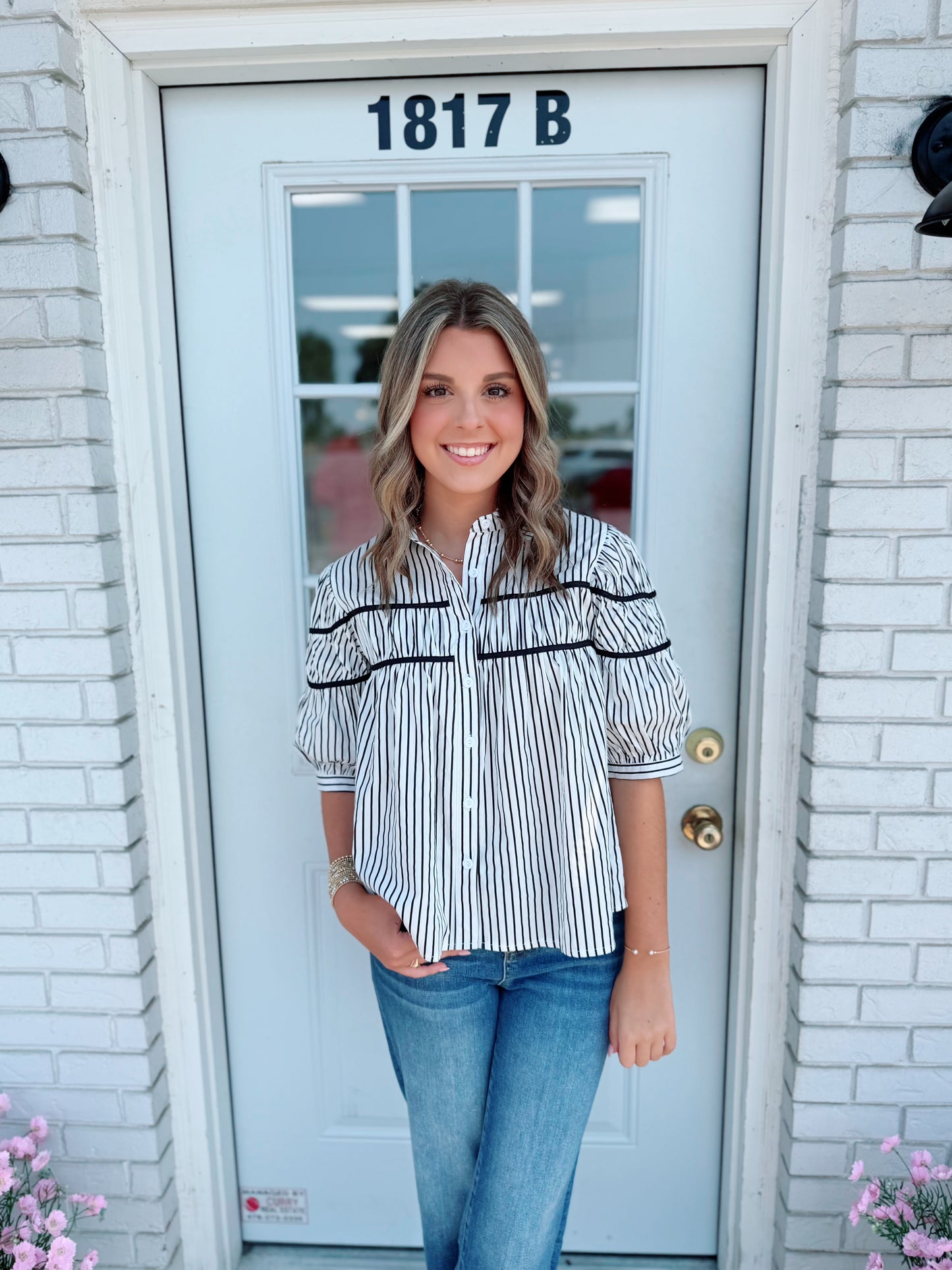 Classic Contrast Stripe Top