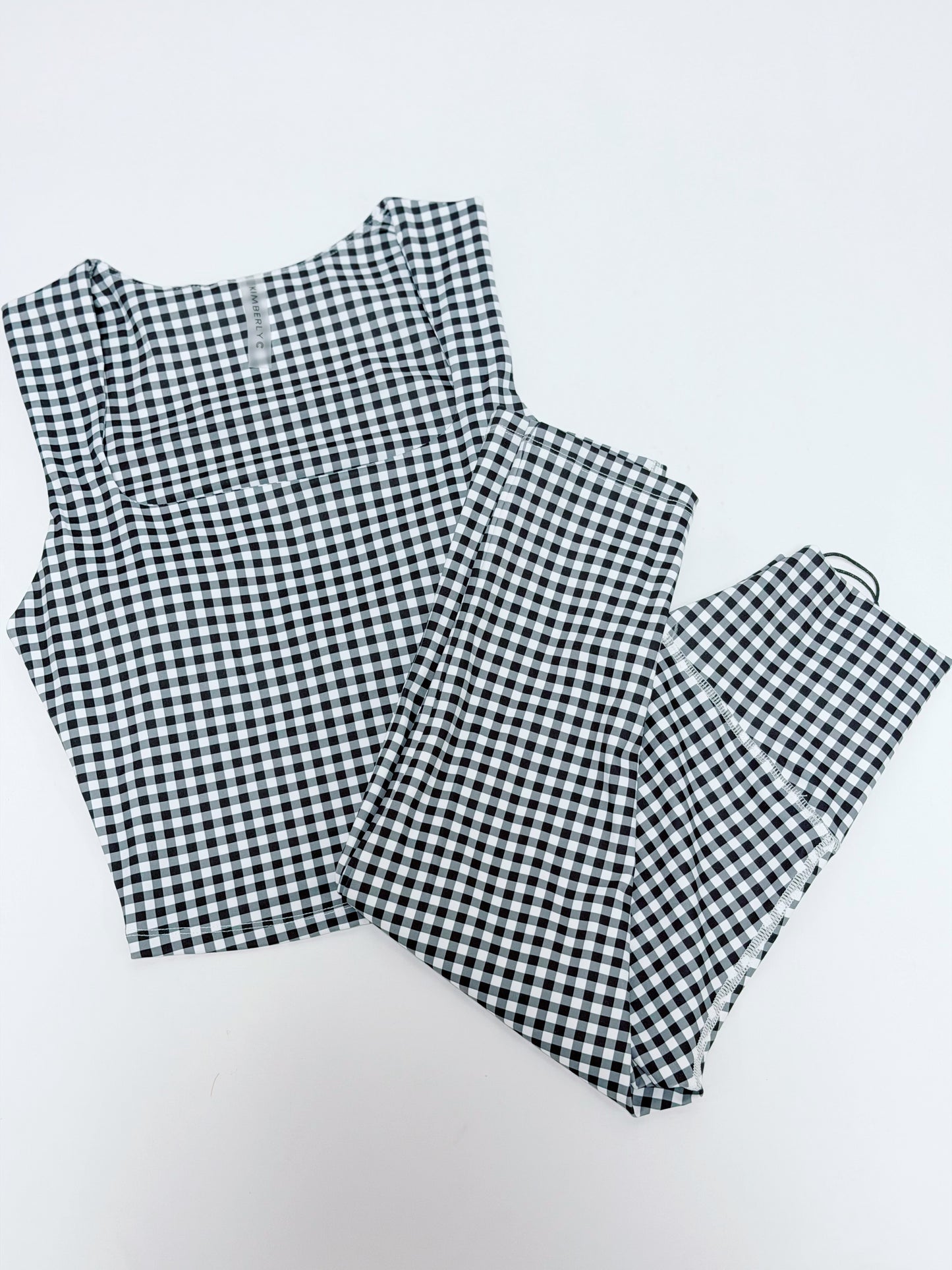 Gingham Pilates Capri LEGGINGS