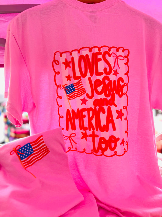 Love Jesus & America Tee