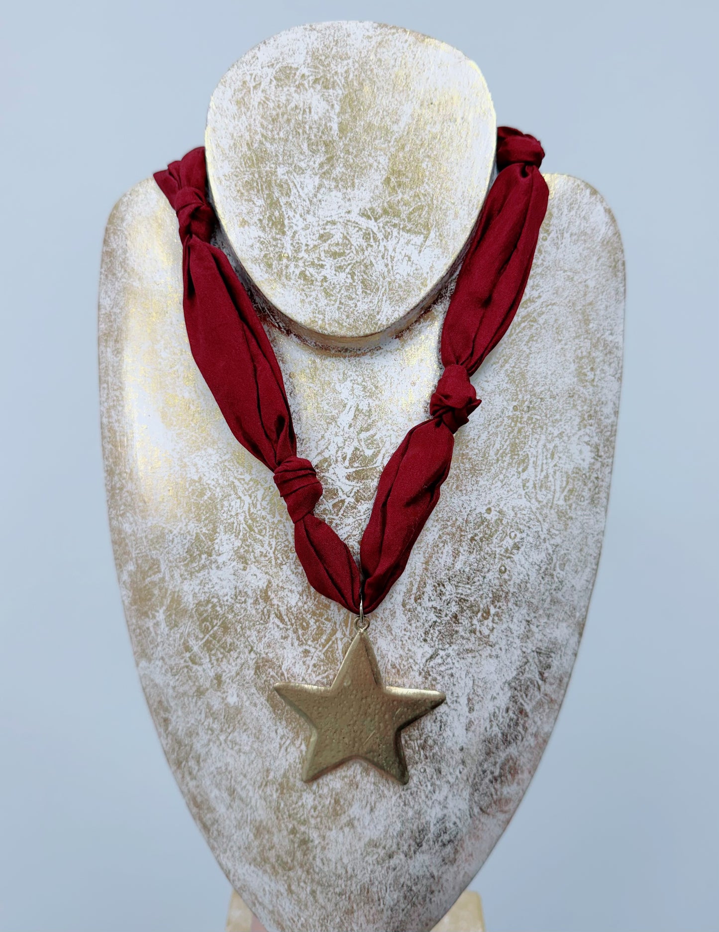 HD Burgundy Star Pendant Necklace