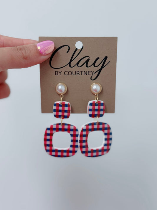 The Fourth Gingham Earrings