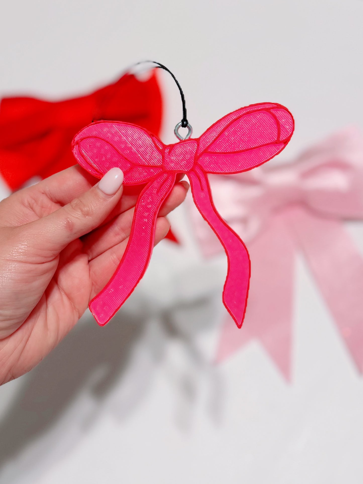 Pink/Red Bow Freshie