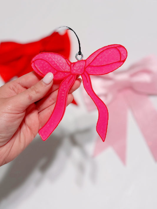 Pink/Red Bow Freshie