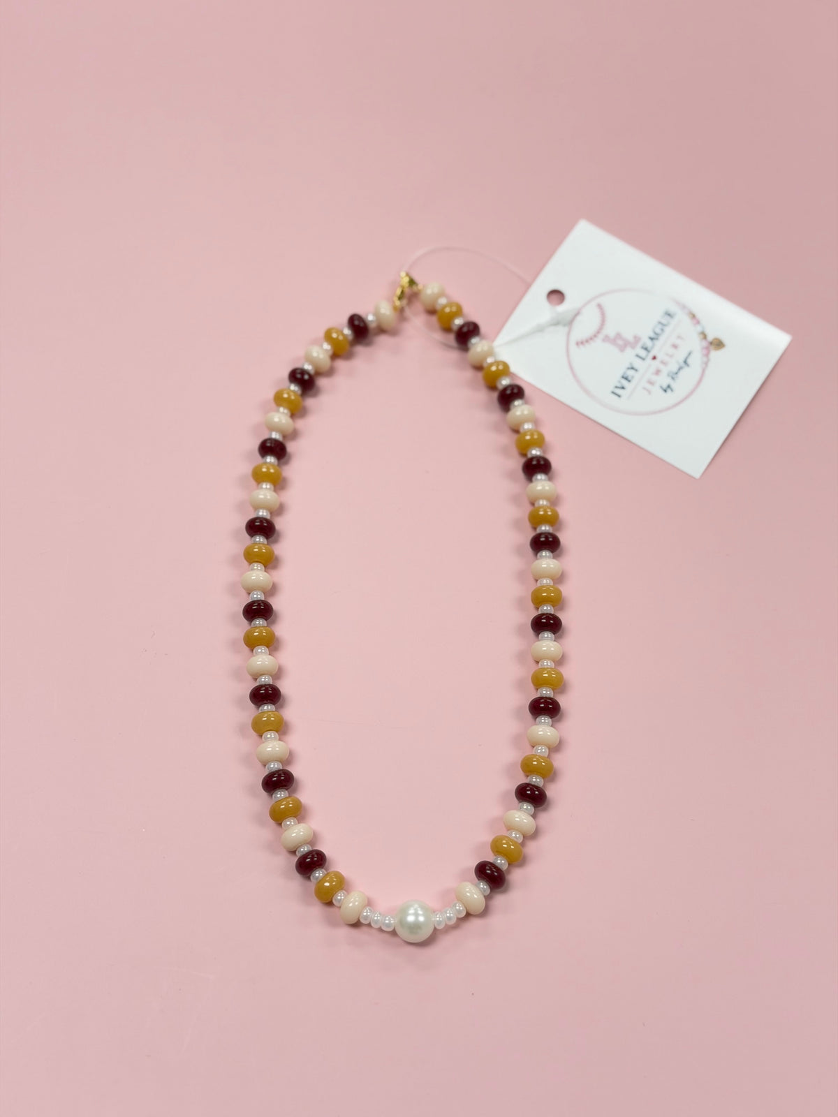 Ivey League Pearl Charm Necklace, Various