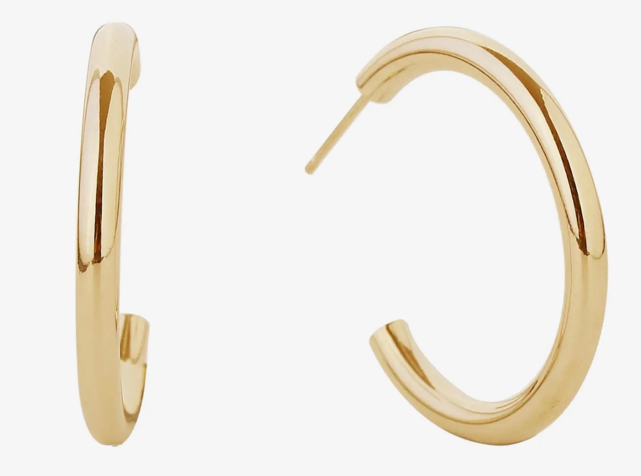 14K Metal Post Hoops, Various