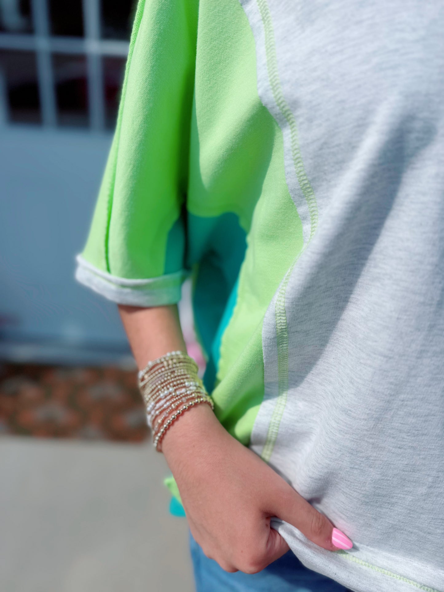 Neon Dolman Top