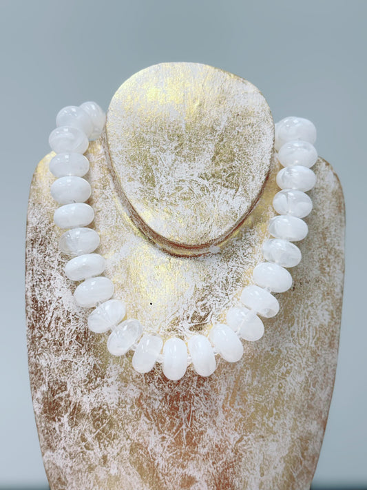 HD White Statement Necklace