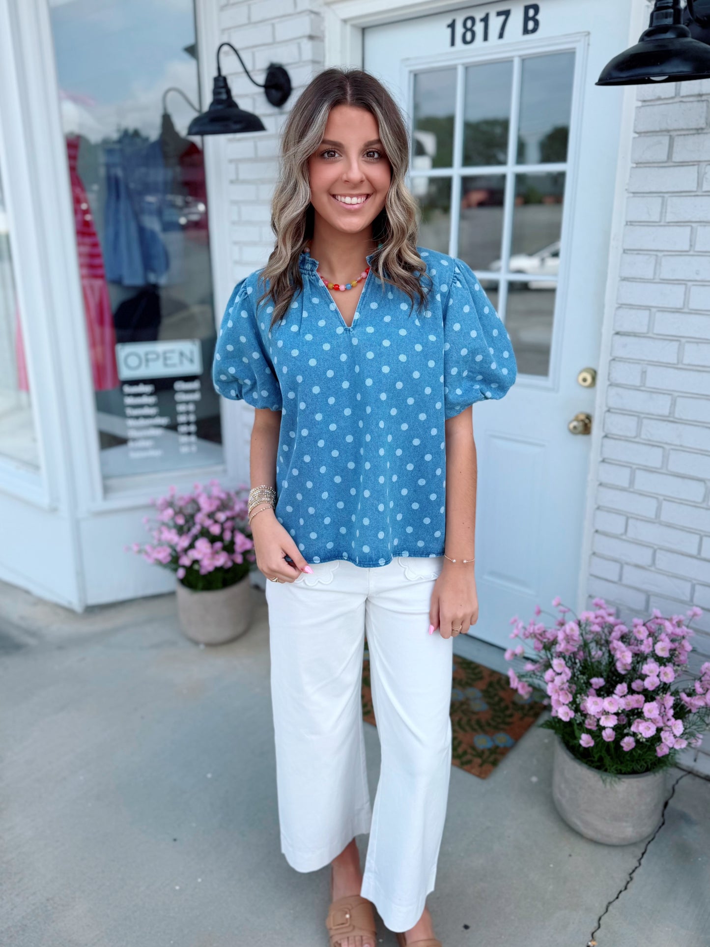 Sweet Spot Denim Top