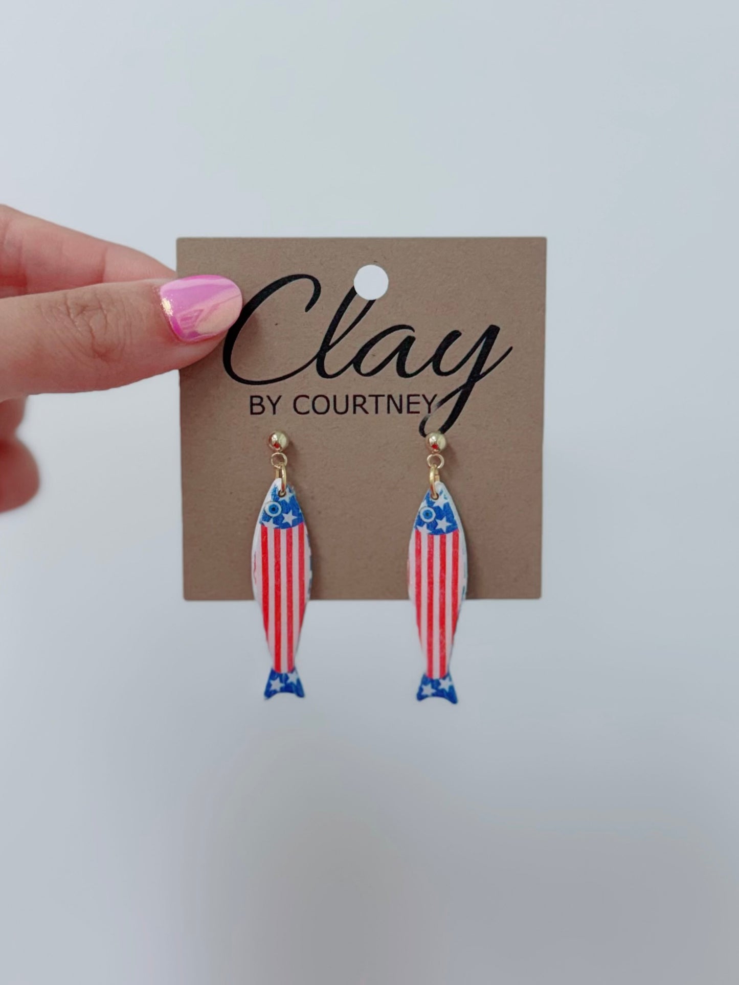 Red, White, & Fish Earrings, Various