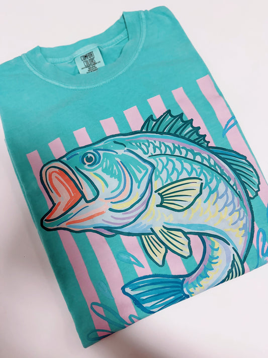 Stripe Summer Bass Tee