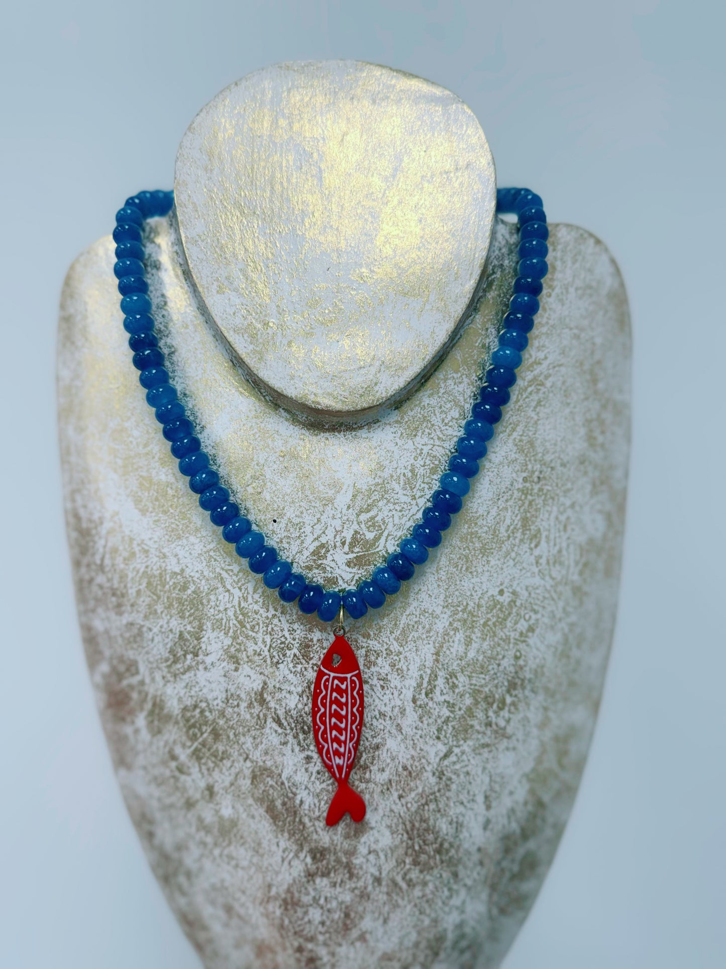 HD Red, White, & Fish Neclace