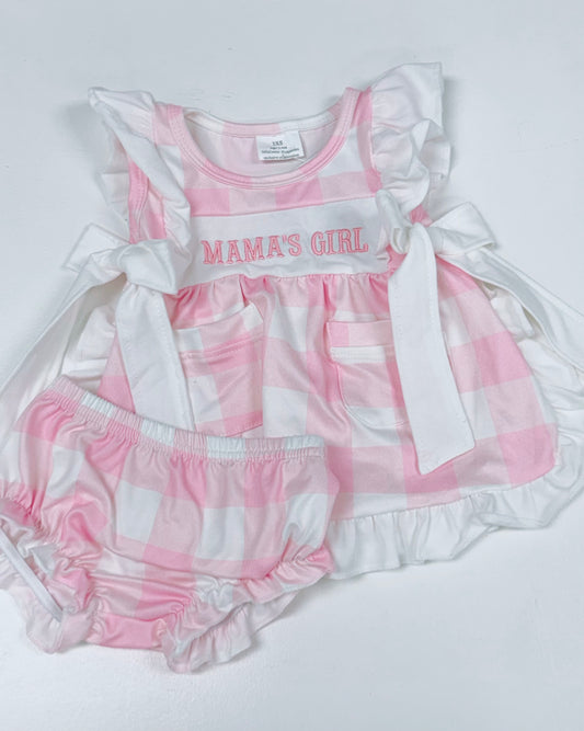 Pink Gingham Mama’s Girl Set