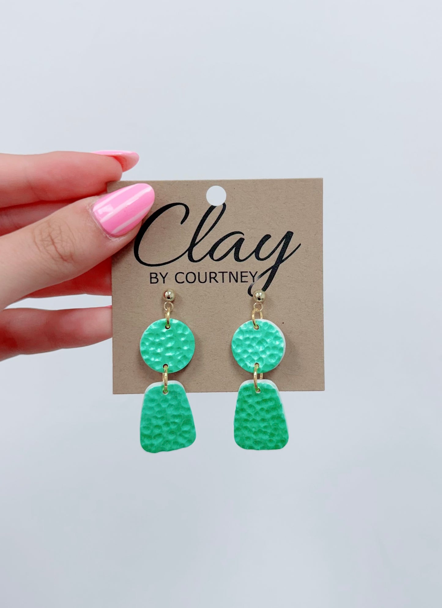 Small Kelly Metallic Clay Earrings