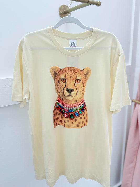 Bejeweled Leopard Tee | Plus