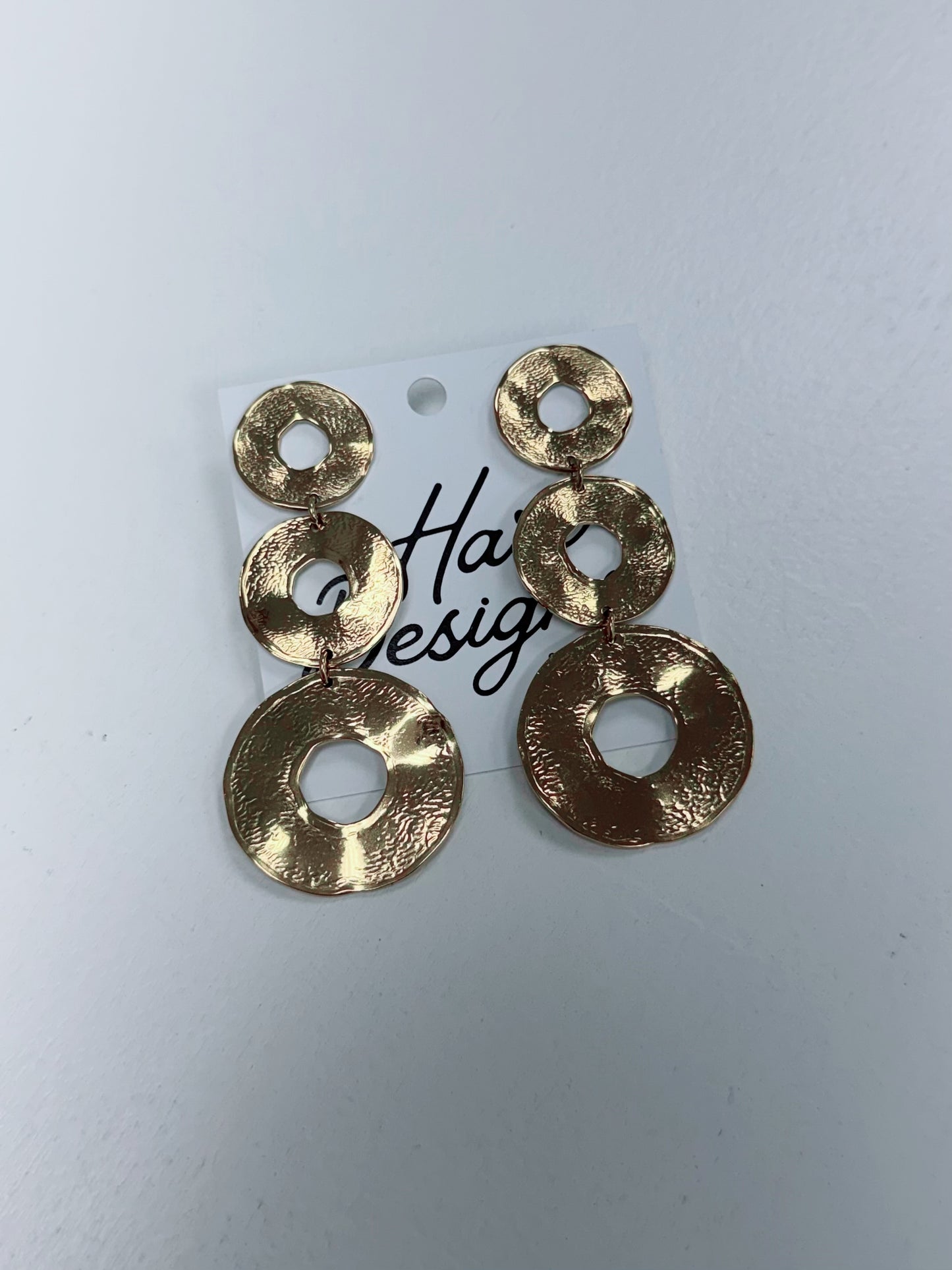 HD Round + Gold Statement Earring