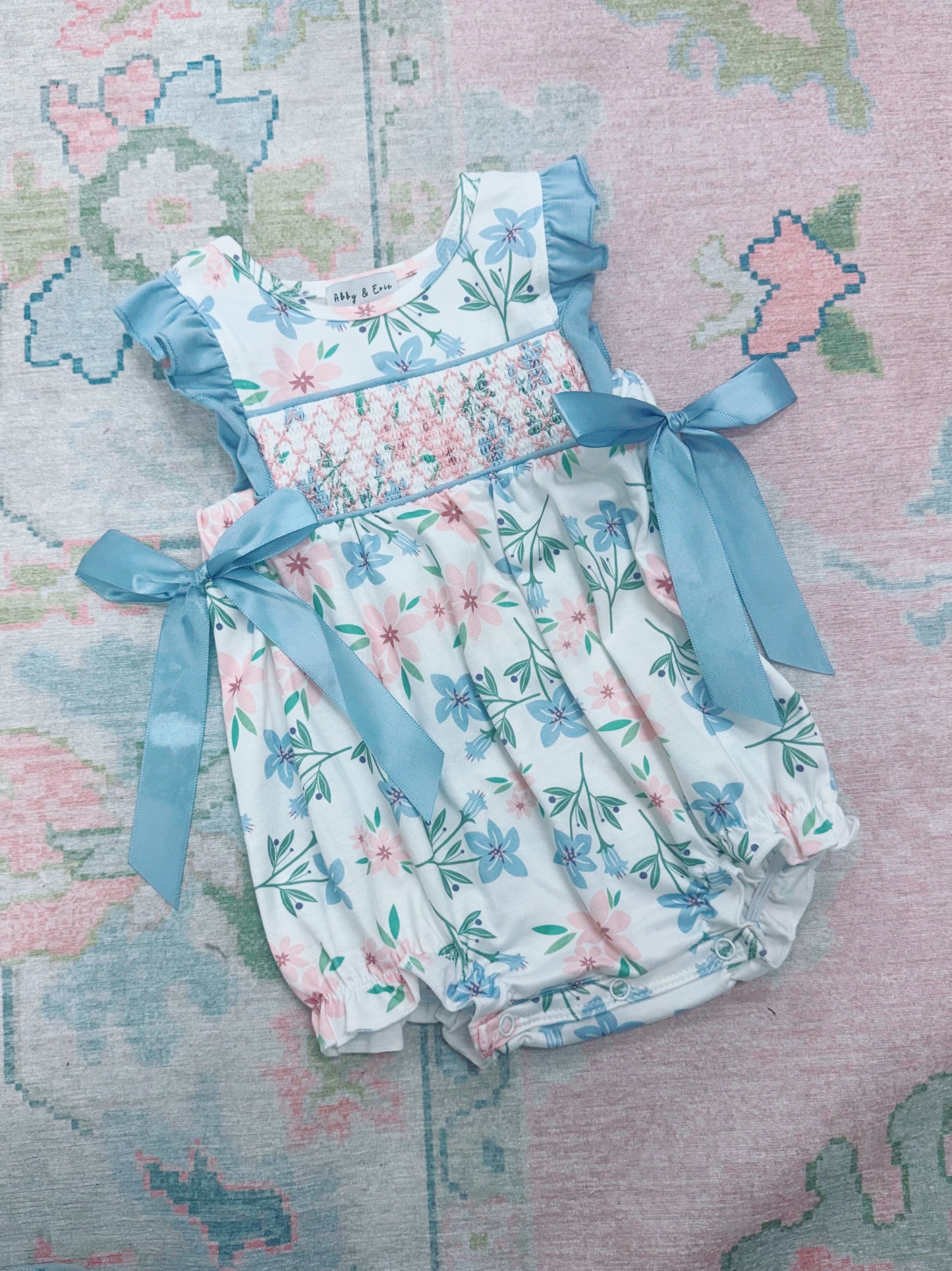 Blue Bow Floral Bubble