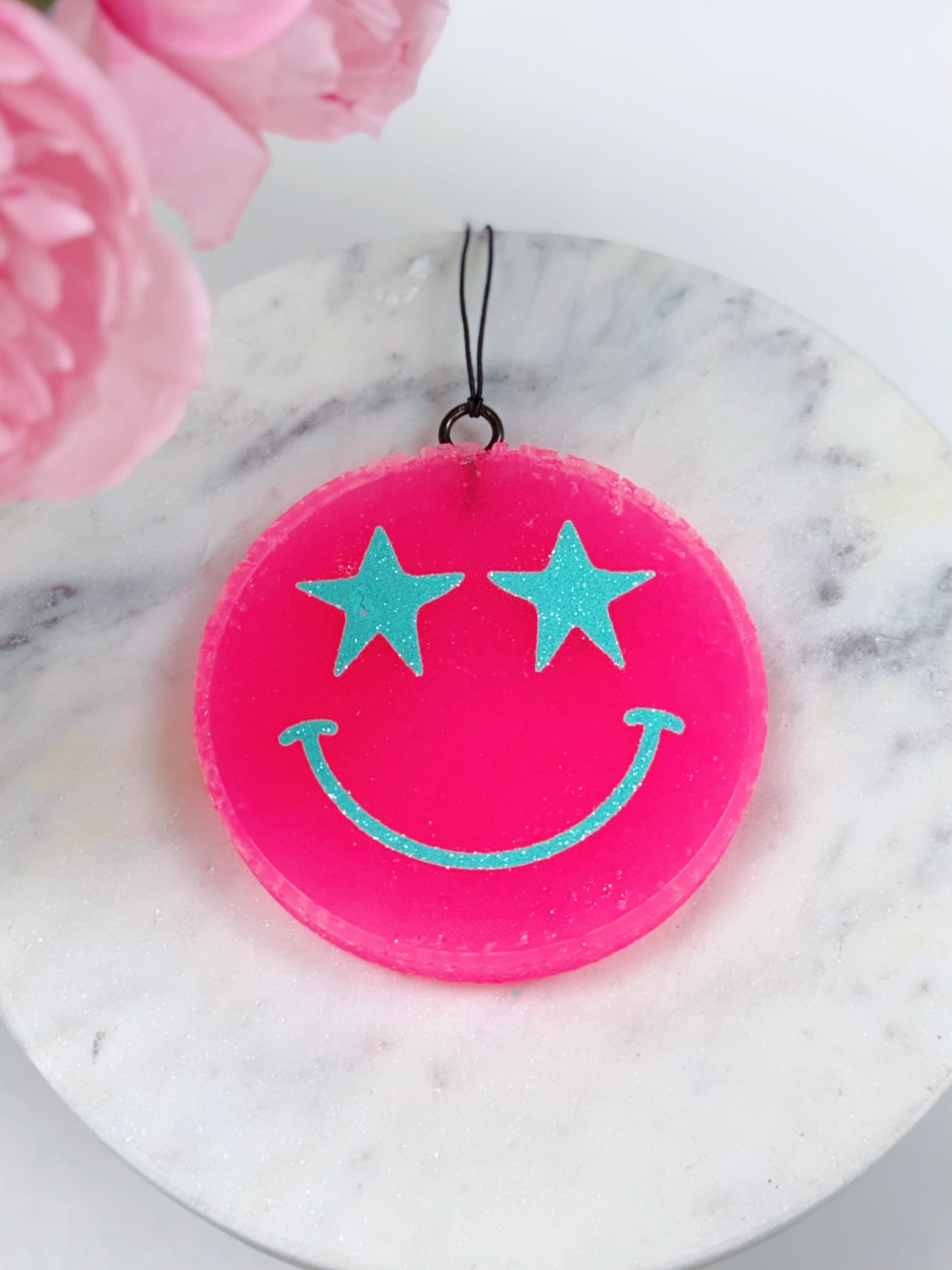 Pink/Teal Smiley Freshie, Volcano