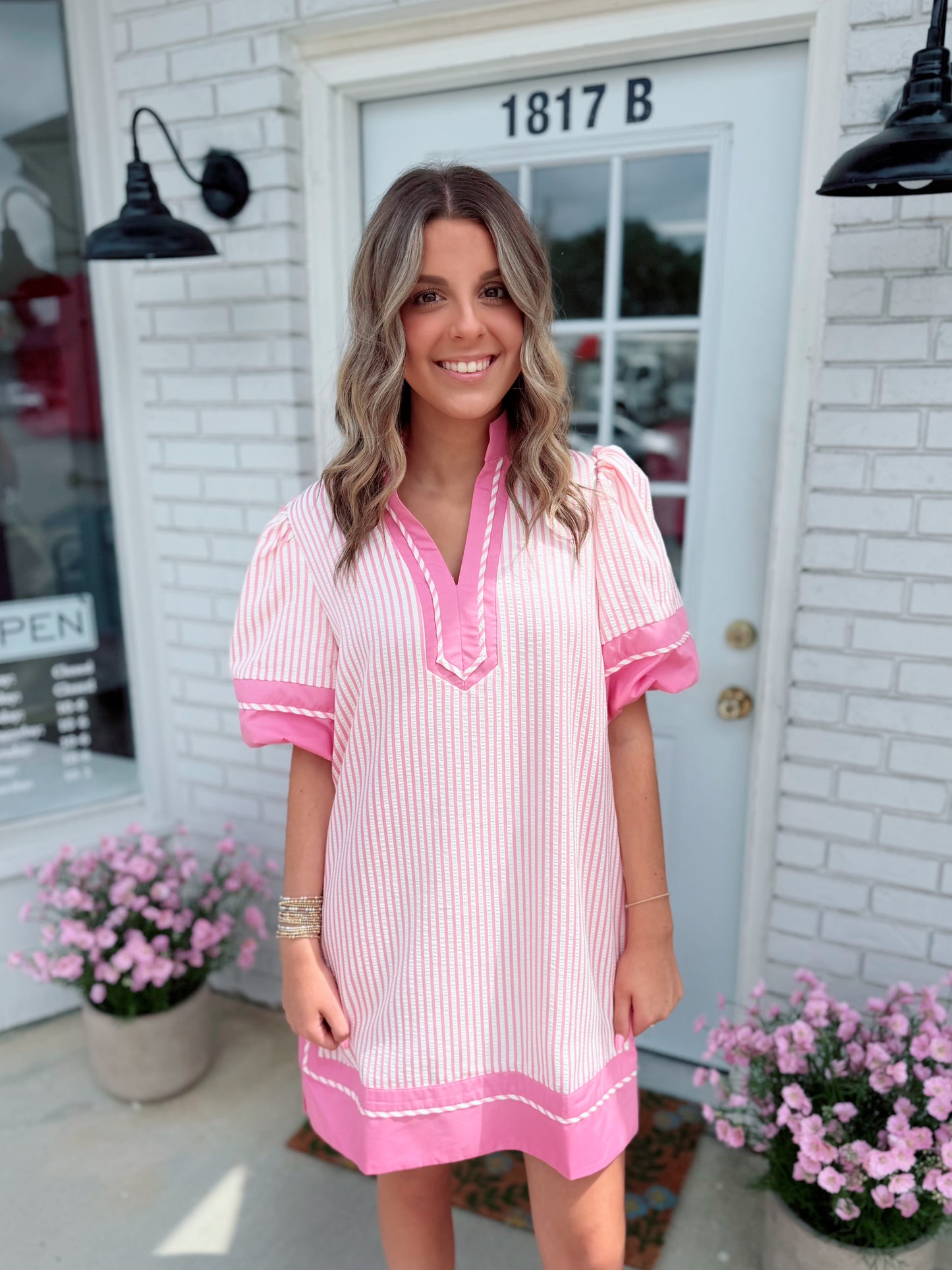 Pink Striped Dress