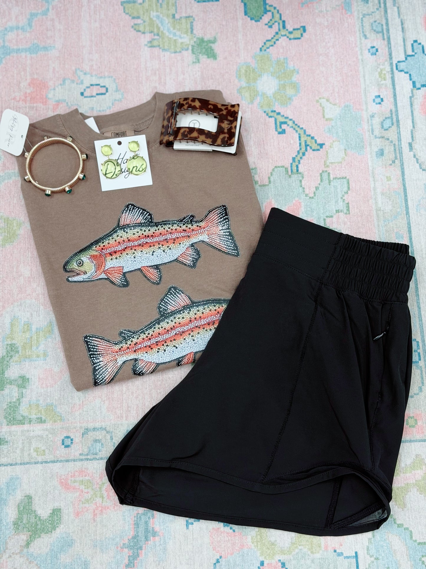 Faux Rhinestone Fish Tee