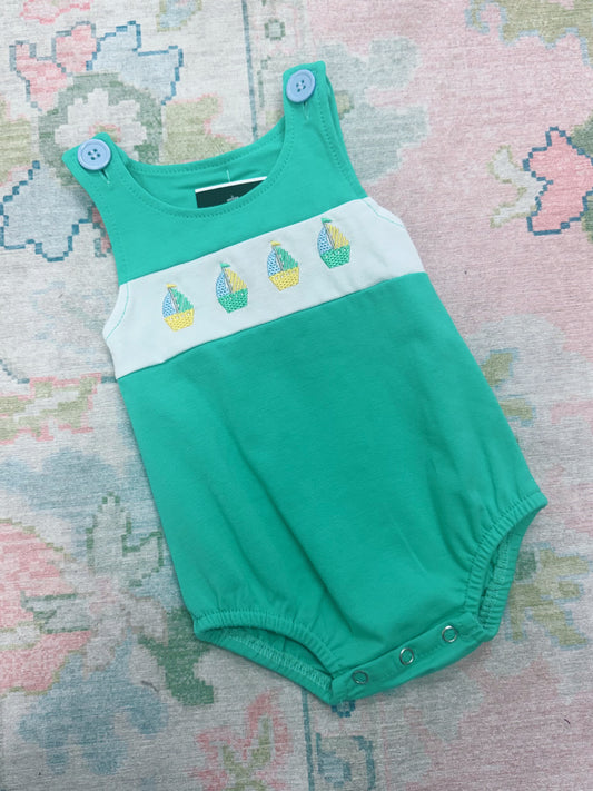 Green Sail Boat Bubble