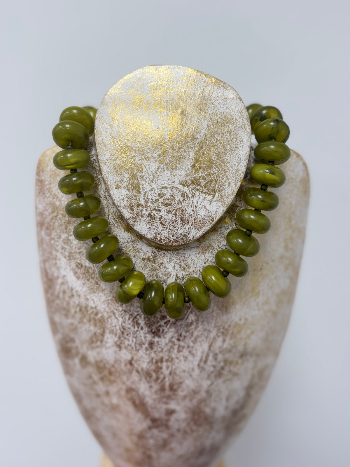 HD Olive Disk Necklace
