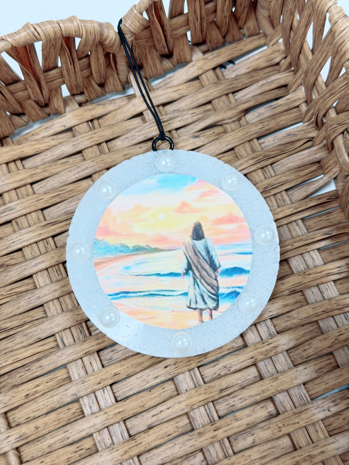 Orange Sunset Freshie, Mahogany Teakwood