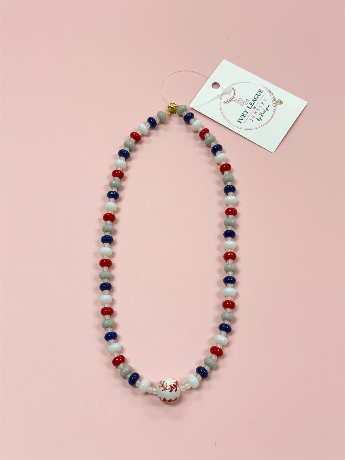Ivey League Baseball Necklace, Various