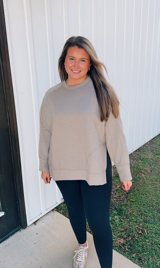 Mocha Scuba Pullover