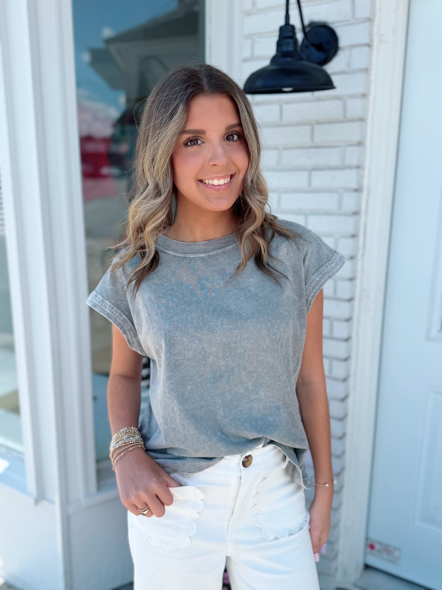 Mineral Wash Gray Tee