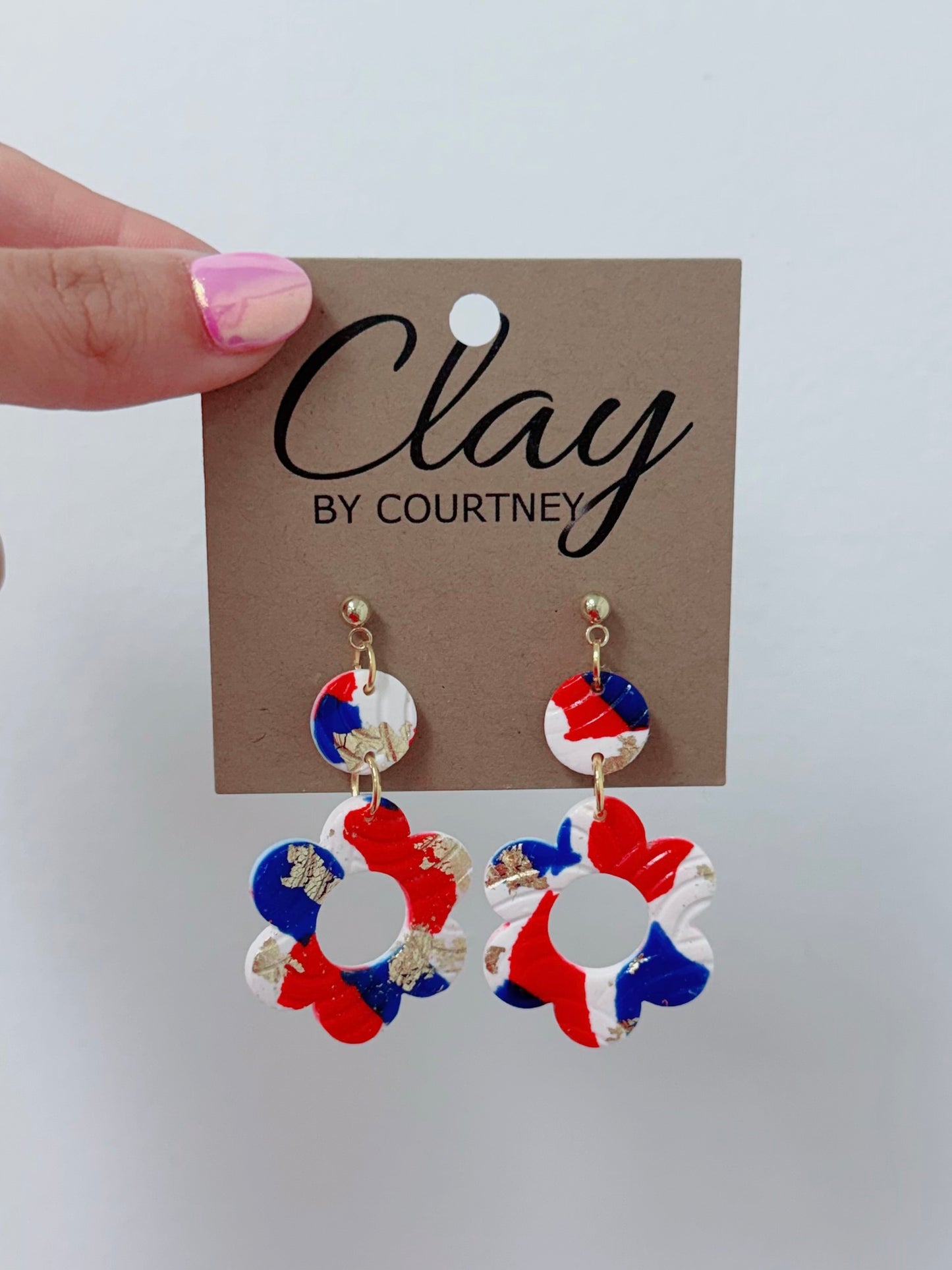 Fourth Floral Clay Earrings