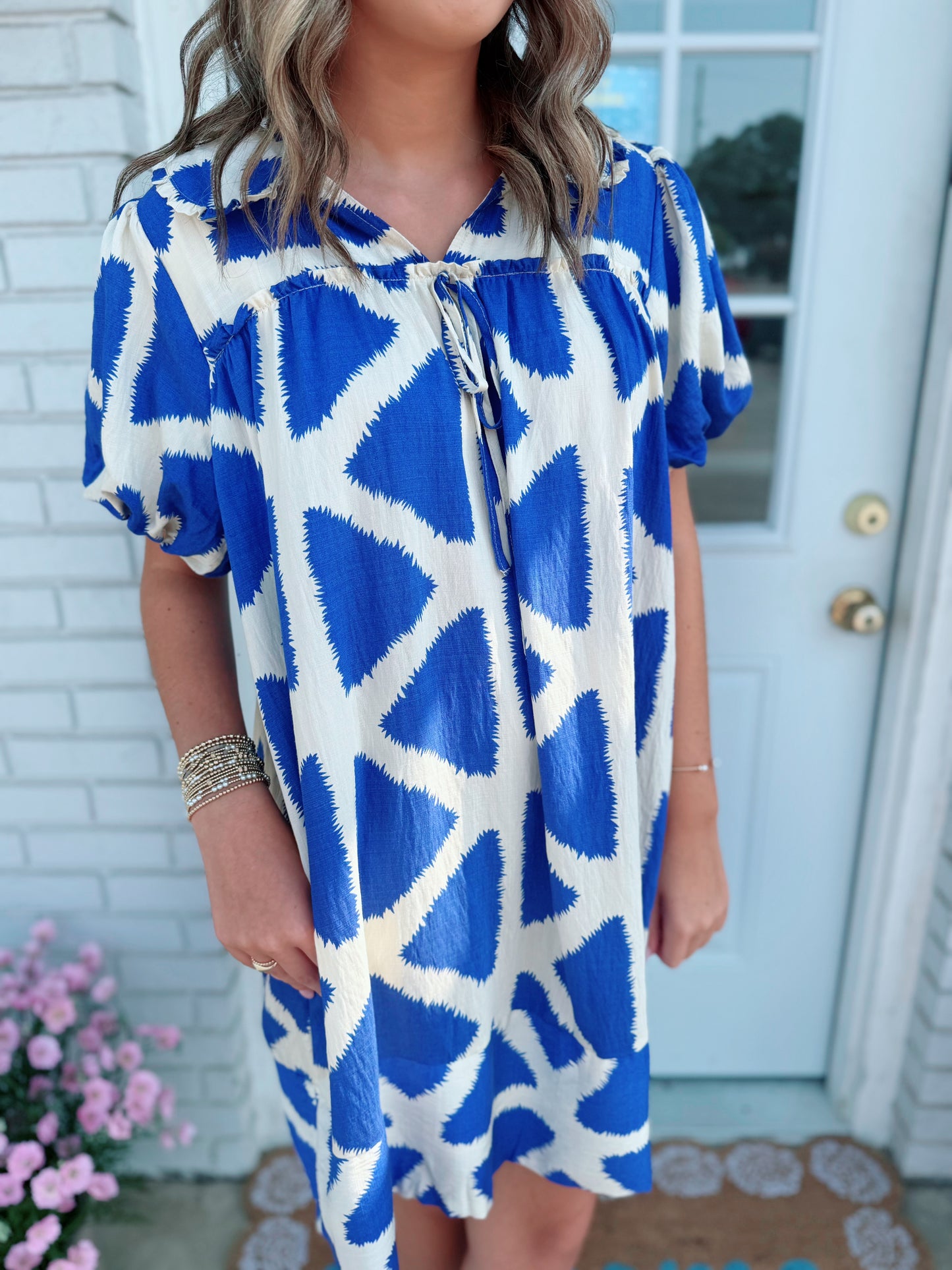 Blue Pretty in Print Dress